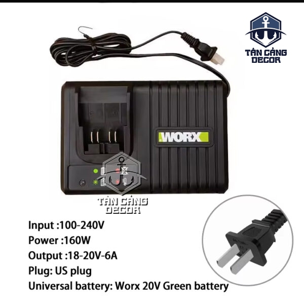 Sạc Pin 20V 6Ah Worx WA3922 - Hình ảnh 4