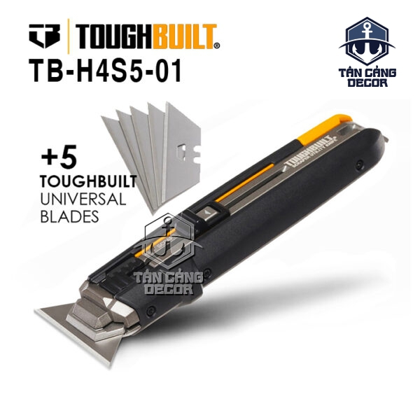 Dao Rọc Cáp Đa Năng Toughbuilt TB-H4S5-01 Kèm 5 Lưỡi Dao ( Tay Cầm Thép Bọc Su )