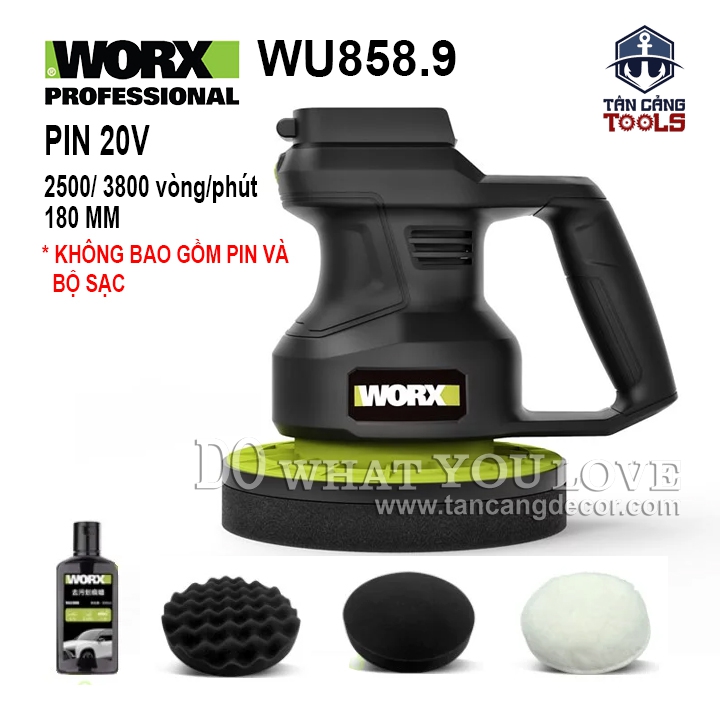 M y nh B ng 180 mm D ng Pin 20V Worx WU858.9 Th n M y T n