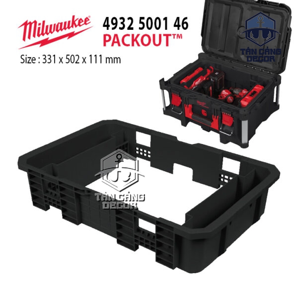 Khay Chia Ngăn Lớn Milwaukee PACKOUT™ 4932500146 – Ready Tray Gắn Hộp Dụng Cụ