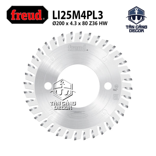 Lưỡi Cưa Hợp Kim 200 x 80mm x 36T Freud LI25M43PL3 – Lưỡi Mồi Conical Scoring Cho Máy Cưa Panel