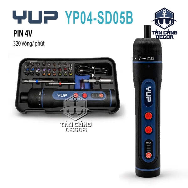 Máy Vặn Vít Mini Dùng Pin 4 V YUP YP04-SD05B - Sạc Type-C, Đảo Chiều 1 Nút