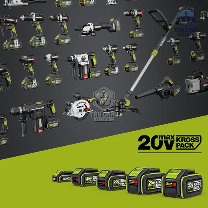 Máy Cân Bằng Laser 12 Tia Xanh Pin 20V Worx WU005.9 – ±1mm/5m, 50mW - Có Điều Khiển Từ Xa (Thân Máy) - Ảnh 6