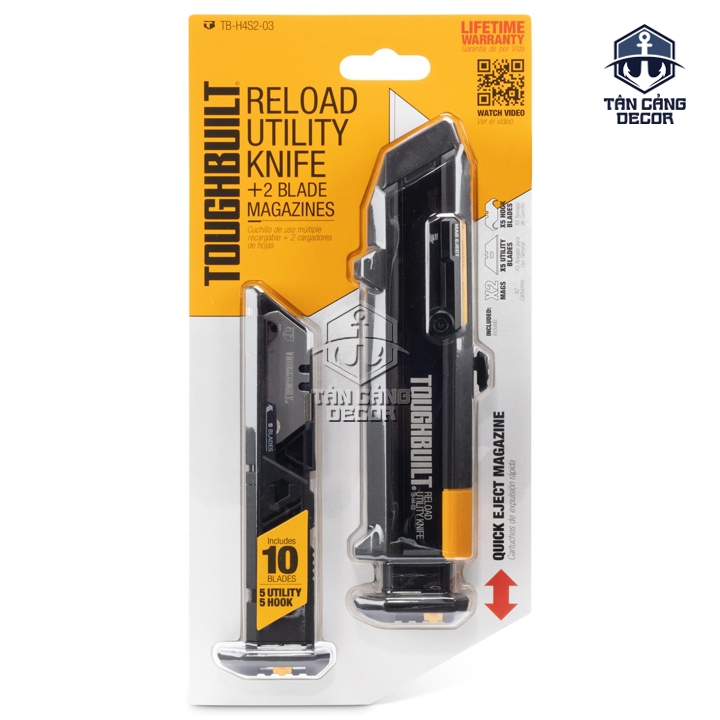 Dao Rọc Giấy Thay Lưỡi Nhanh ToughBuilt TB-H4S2-03 Kèm 2 Hộp Lưỡi Dao - Ảnh 8
