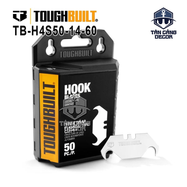 Bộ Lưỡi Dao Móc ToughBuilt TB-H4S50-14-60 - 50 Lưỡi Thép Carbon