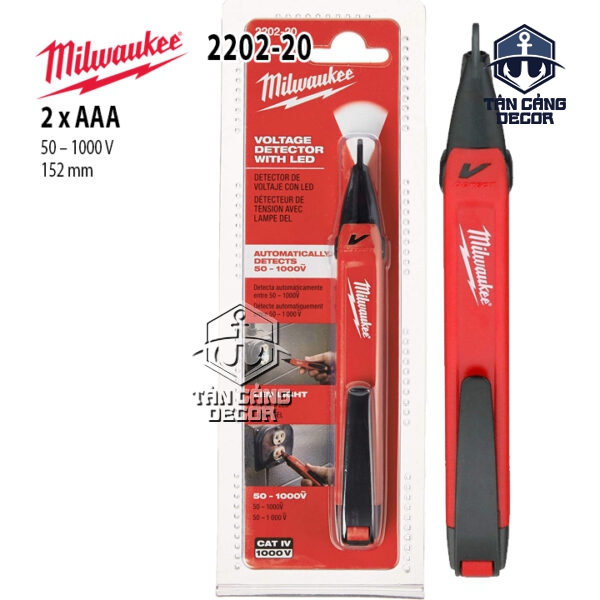 Bút Thử Điện 50–1000V AC Milwaukee 2202-20 – Không Tiếp Xúc, CAT IV 1000V