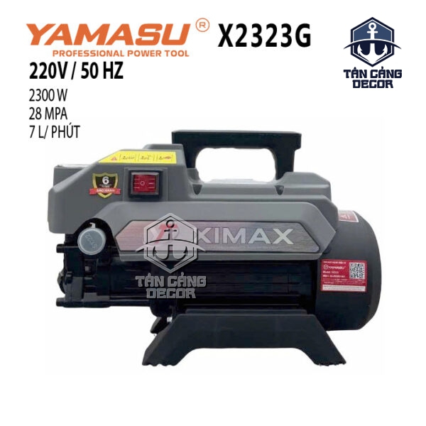 Máy Rửa Xe Cao Áp Yamasu Ximax X2323G – 2300W, Áp Lực 28MPa, Lưu Lượng 7 Lít/Phút