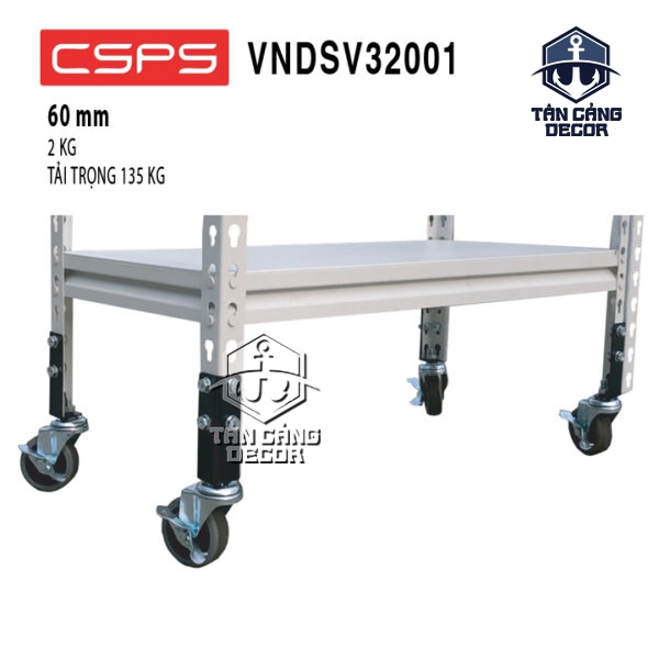 Bánh Xe Dành Cho Kệ CSPS VNDSV32001 – Bộ 4 Bánh Xe PU Chịu Tải 135kg