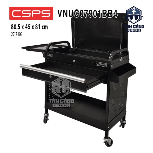 Tủ Di Động 79cm CSPS VNUC07901BB4 01 Hộc Kéo – Tải Trọng 135kg, 01 Hộc Kéo, Sơn Tĩnh Điện