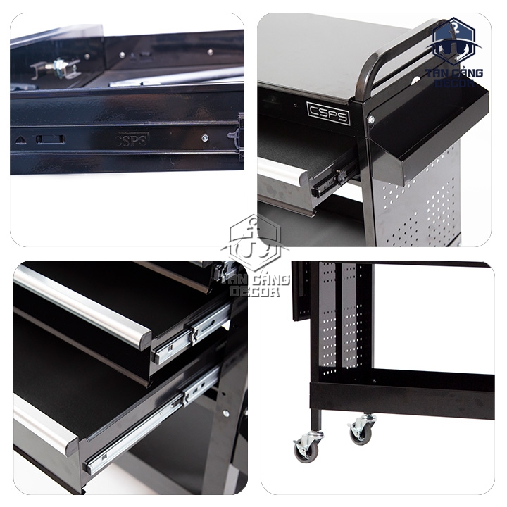 Tủ Di Động 79cm CSPS VNUC07901BB4 01 Hộc Kéo – Tải Trọng 135kg, 01 Hộc Kéo, Sơn Tĩnh Điện - Ảnh 7