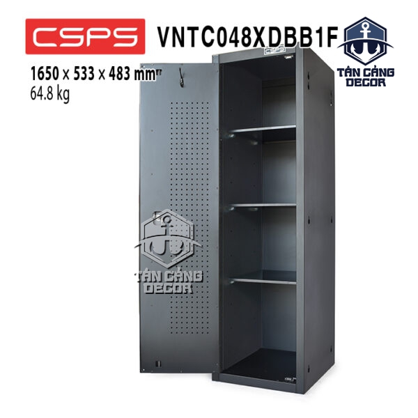 Tủ Dụng Cụ 48cm CSPS VNTC048XDBB1F – 03 Vách Ngăn Màu Đen