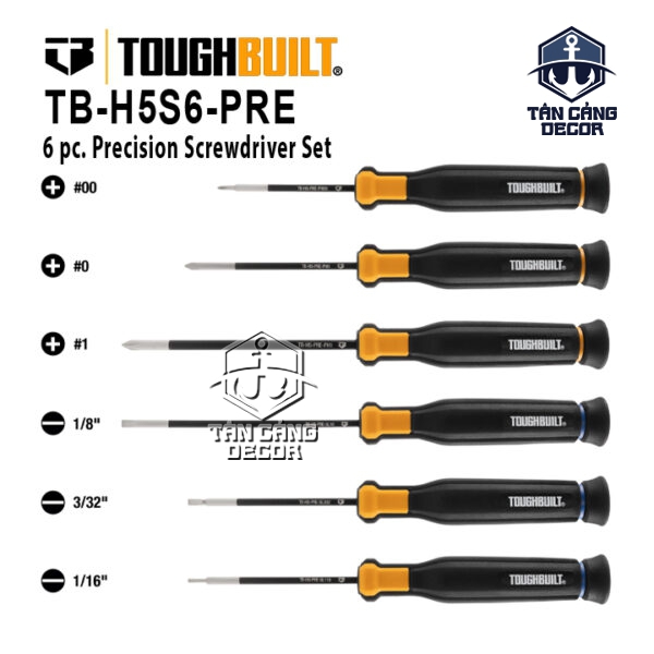Bộ Tua Vít Chính Xác 6 Chi Tiết Toughbuilt TB-H5S6-PRE