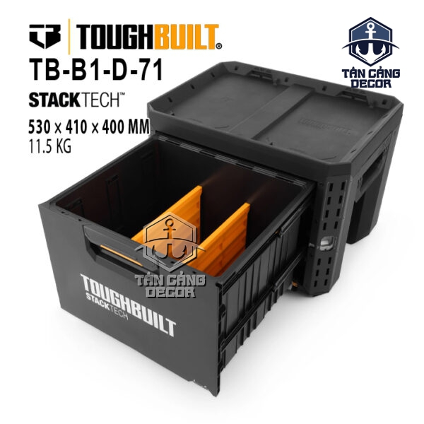 Hộp Dụng Cụ 1 Ngăn Kéo ToughBuilt TB-B1-D-71 – StackTech XL 1-Drawer Locking Box