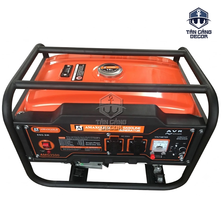 Máy Phát Điện Chạy Xăng 3kW AmaxGold AMG3500 – 220V, 7.5HP, Bình Xăng 15L - Ảnh 3