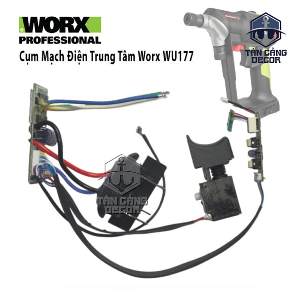 Cụm Mạch Điện Trung Tâm Worx WU177 - Linh Kiện Thay Thế Cho Máy Khoan Đa Năng