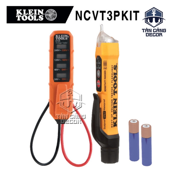 Bộ Kiểm Tra Điện Áp AC/DC và NCVT Klein Tools NCVT3PKIT – NCVT-3P, ET45, CAT IV 1000V