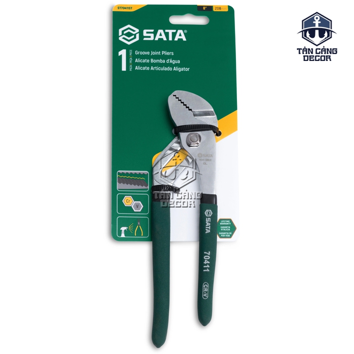Kìm Mỏ Quạ 8 Inch SATA 70411 - Ảnh 4