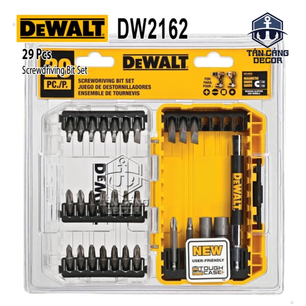 Bộ Mũi Vít DeWALT DW2162 - 29 Chi Tiết, Hộp ToughCase+