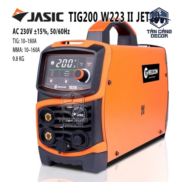 Máy Hàn TIG 230V Jasic TIG200 W223 II JET20 180A, TIG/MMA, Inverter IGBT